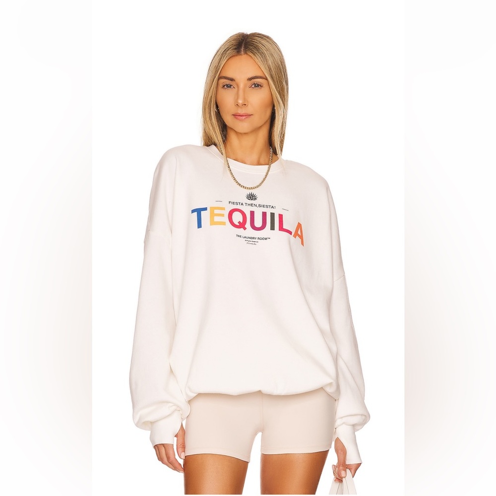 Laundry Room Tequila Siesta Jumper Sweatshirt - White Small